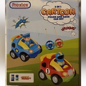 Prexlex 2 in 1 Cartoon Police & Race Car Set Remote Control 18 Months 25.00